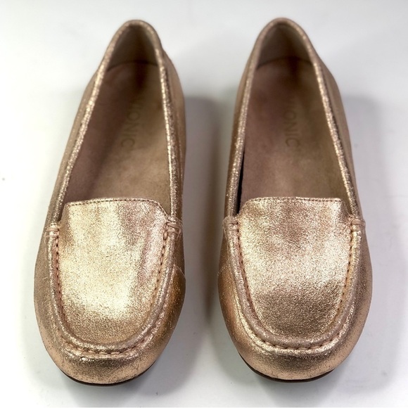 Vionic Debbie Metallic rose gold mocs moccasins loafers orthopedic 7 - Picture 11 of 11